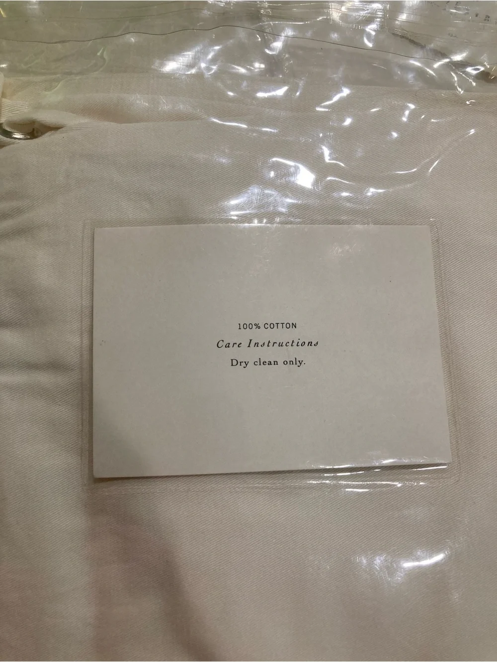 Pottery Barn Soft Cream Cotton Loose Fit Dining Chair slipcover